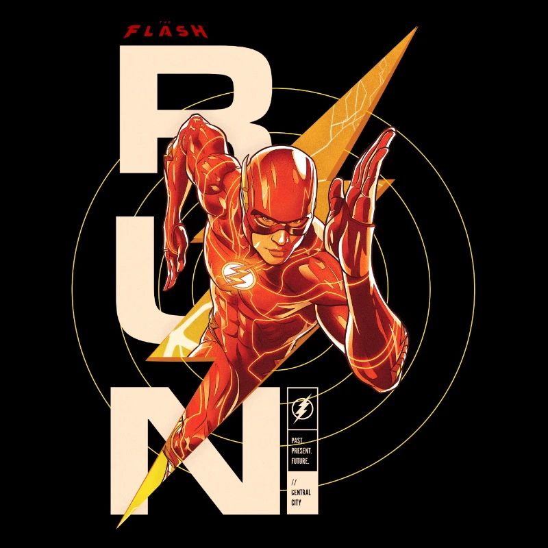 The Flash Schriftzug RUN.
