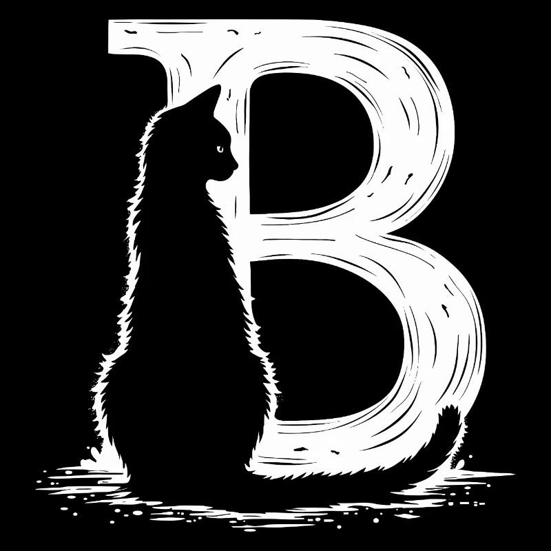 Buchstabe B mit Katze