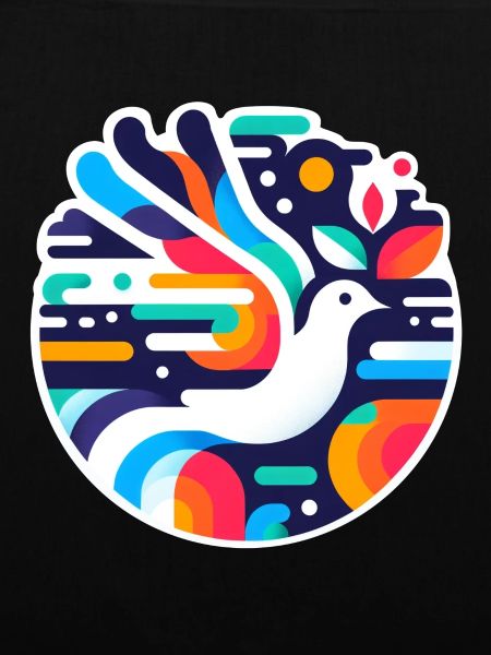 Vibrant Peace Dove Emblem