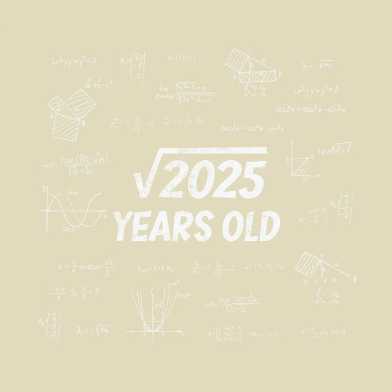 Square root from 2025 - 45th birthday math nerd