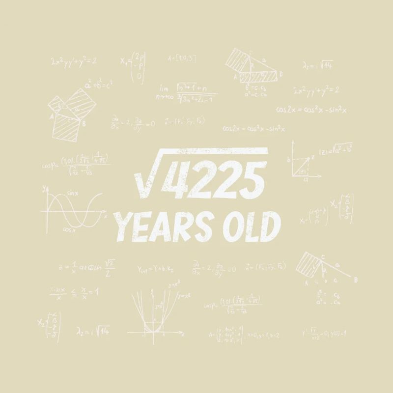 Square root from 4225 - 65th birthday math nerd