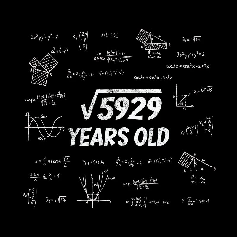 Racine carrée de 5929 - 77e anniversaire math nerd