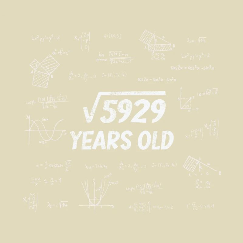 Square root from 5929 - 77th birthday math nerd