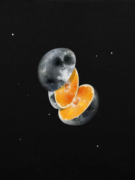 Universe Orange Moon
