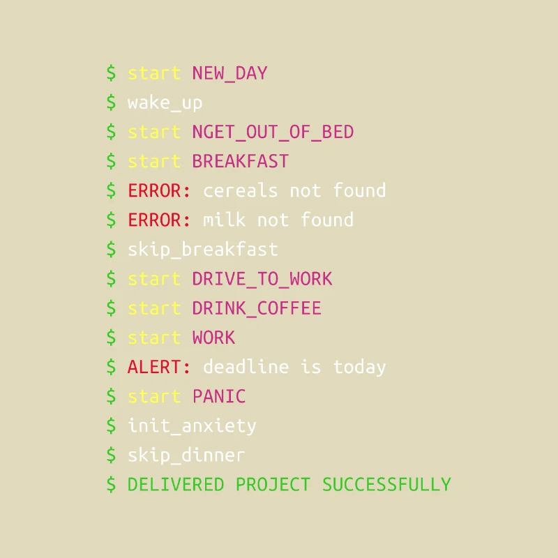 Tag im Leben eines Programmierers Coding Geek Geschenk