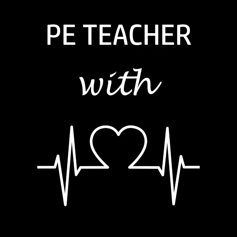 Professeur d’éducation physique Professeur d’éducation physique avec un cœur PE