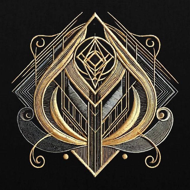 Abstract Symmetrical Art Deco-Inspired Design