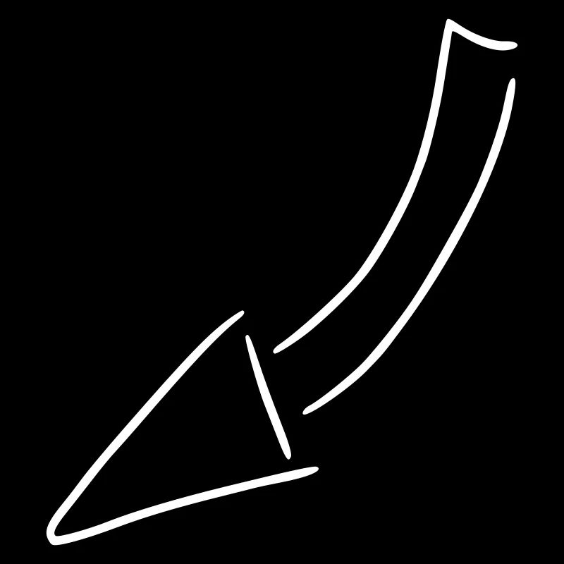 Arrow drawing sketch white