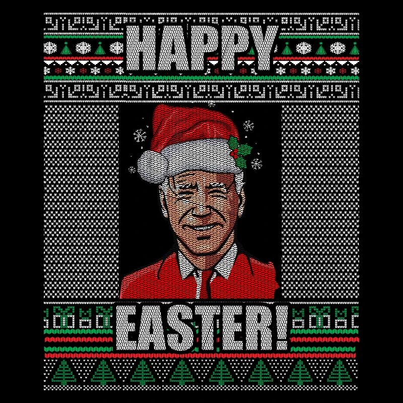 Funny Biden Ugly Christmas Sweater Happy Easter