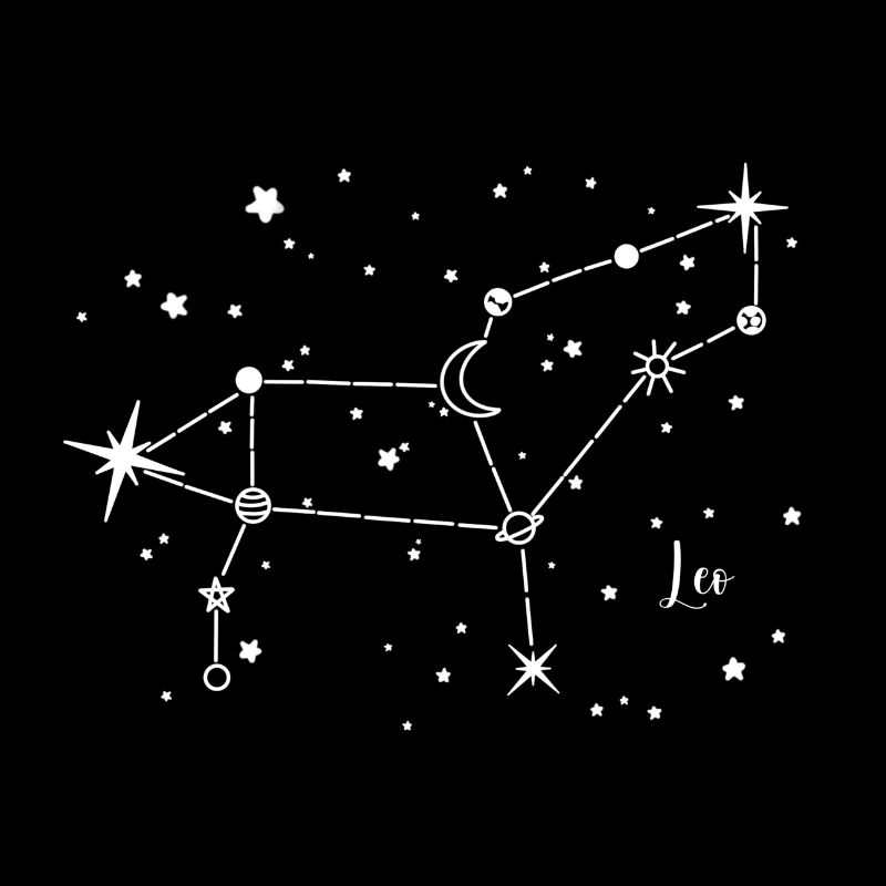 Leo / Löwe Sternzeichen, Nachthimmel, Planeten