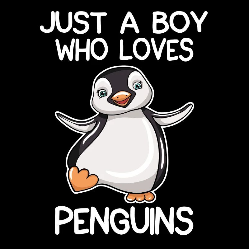 Nur ein Junge, der Pinguine liebt