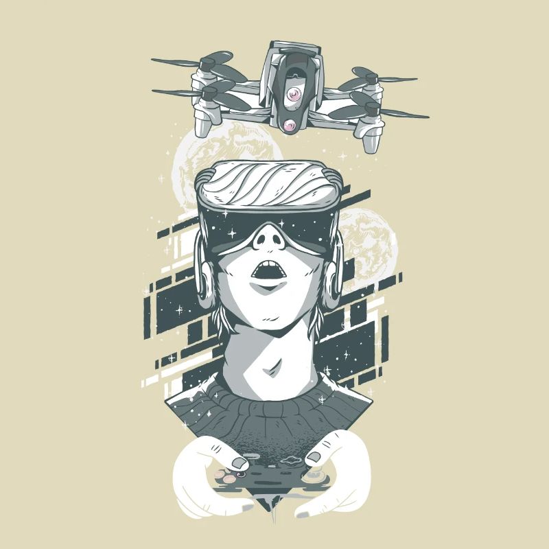 Drones opérateur, pilote de drones avec un drone