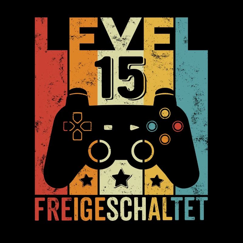Level 15 Freigeschaltet Geburtstag Junge Mädchen
