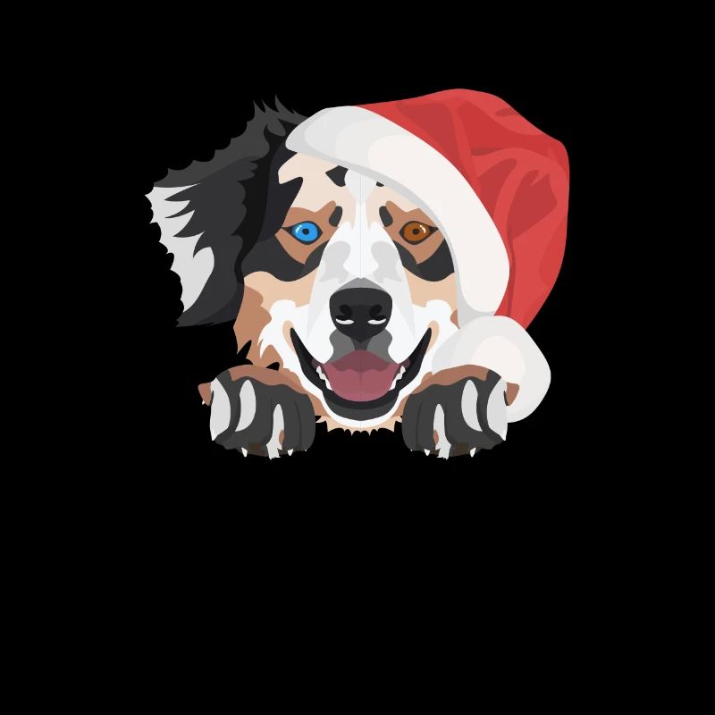 Australian Shepherd Merry Christmas