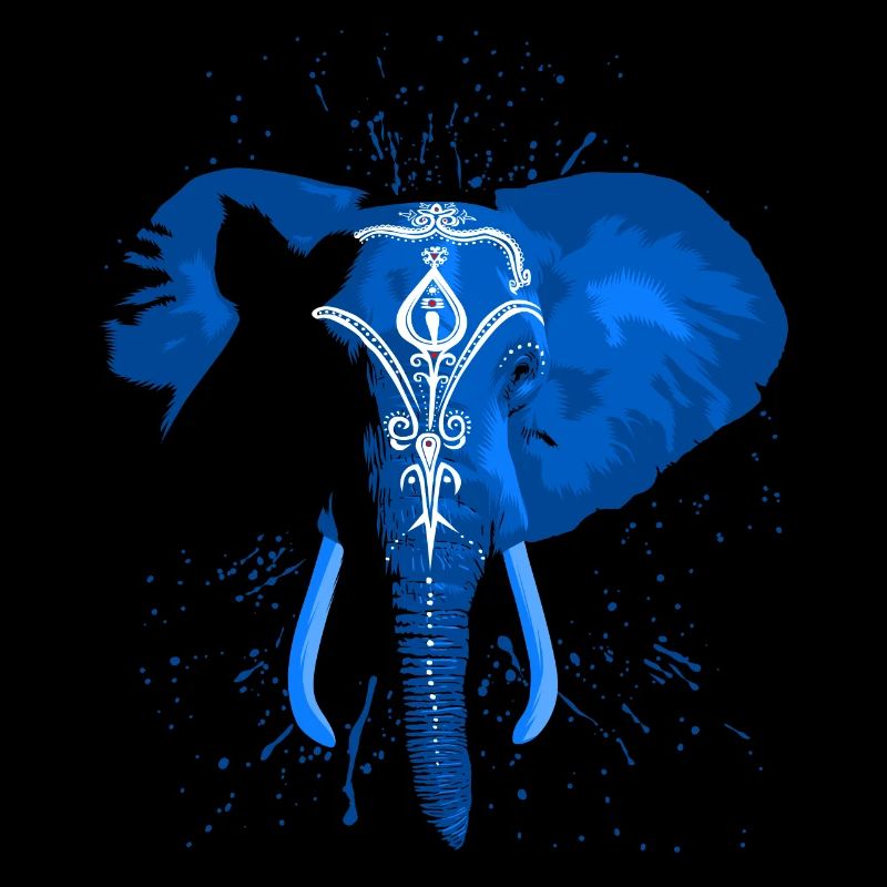 Blauer indischer Elefant