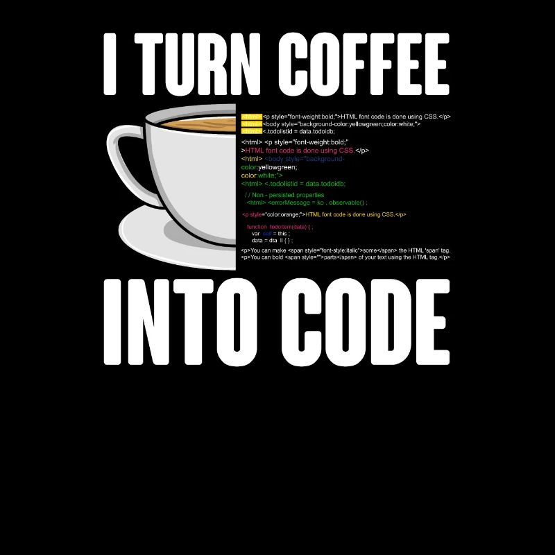 Lustiges Computer Kaffee Programmierer Design