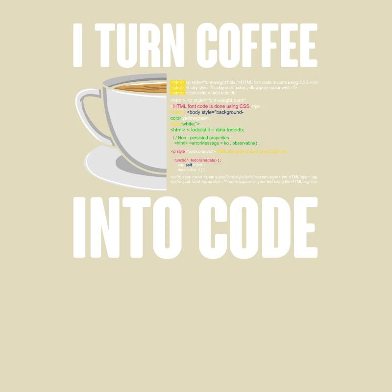 Funny Computer Coffee Programmer Design