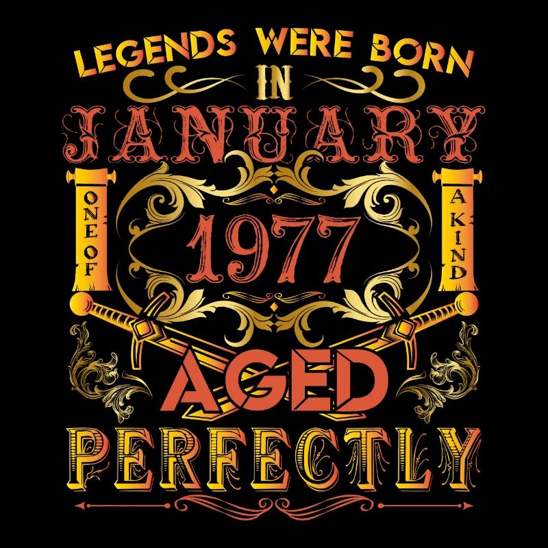 Januar 1977 - Geburtstag 1977 wurden Legenden geboren.