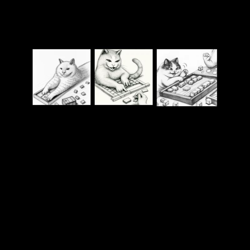 Cats Playing Mahjong