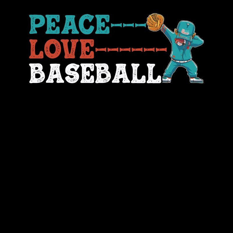 Mädchen Frieden Liebe Baseball