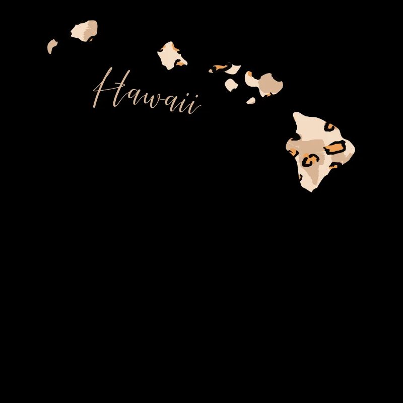 Leopard Print Map Leo State Of Hawaii