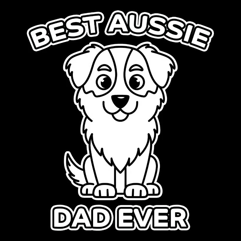 Australian Shepherd Dad Funny Aussie Gift