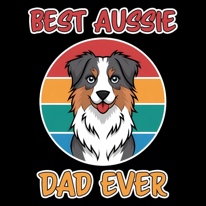 Australian Shepherd Dad Funny Aussie Gift