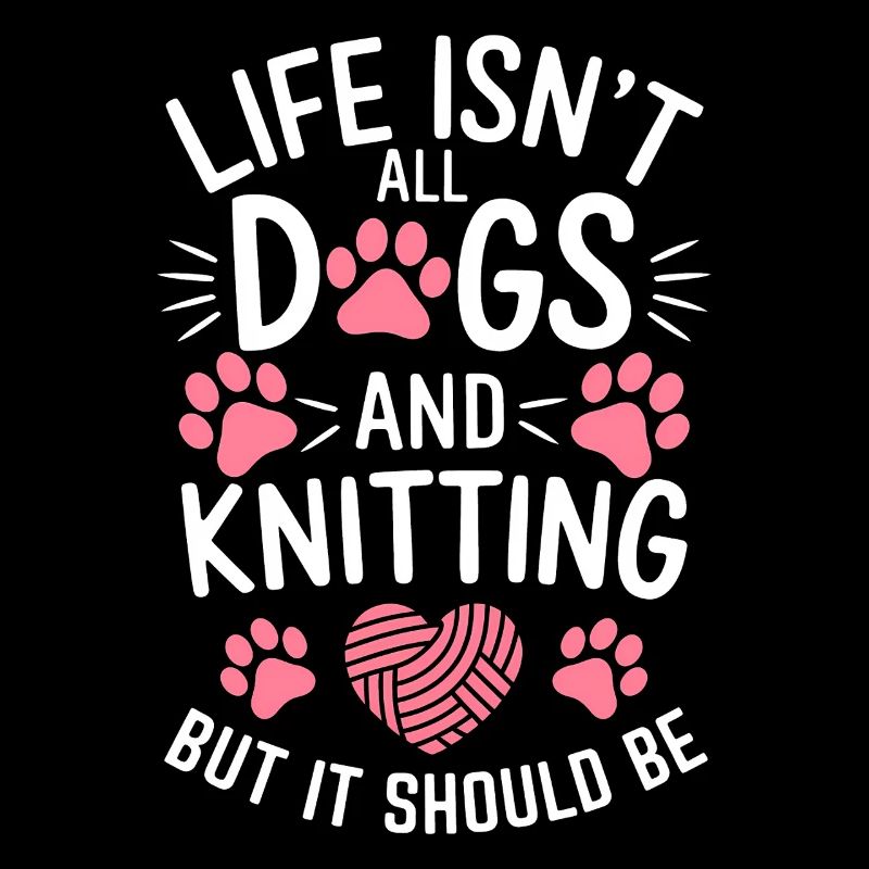 Stricken Spruch Hunde Lustiges Stricken Geschenk