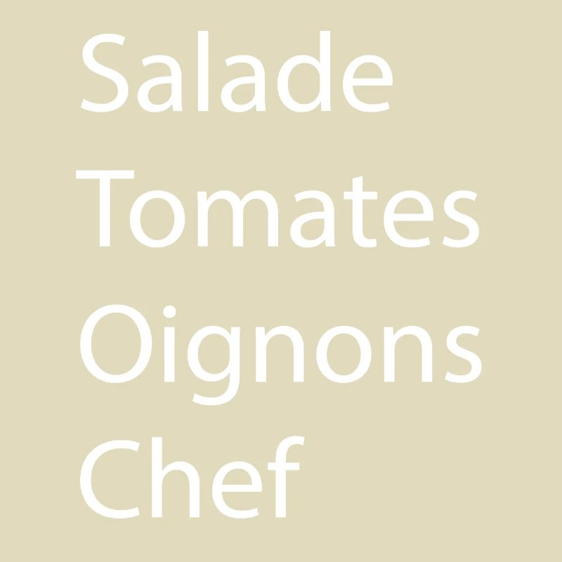 Salade tomates oignons chef