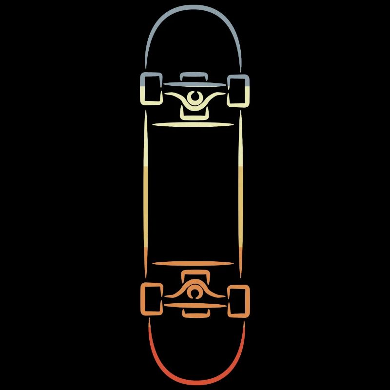 Vintage Skateboard Drawing