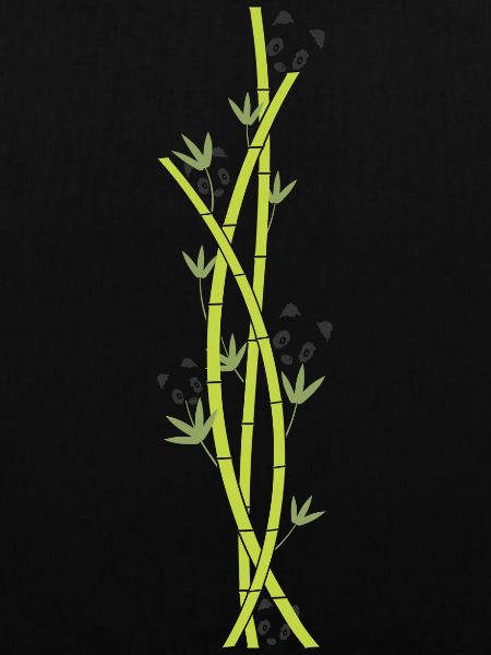 panda and bamboo
