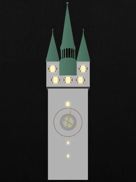 Straubinger Stadtturm bei Nacht