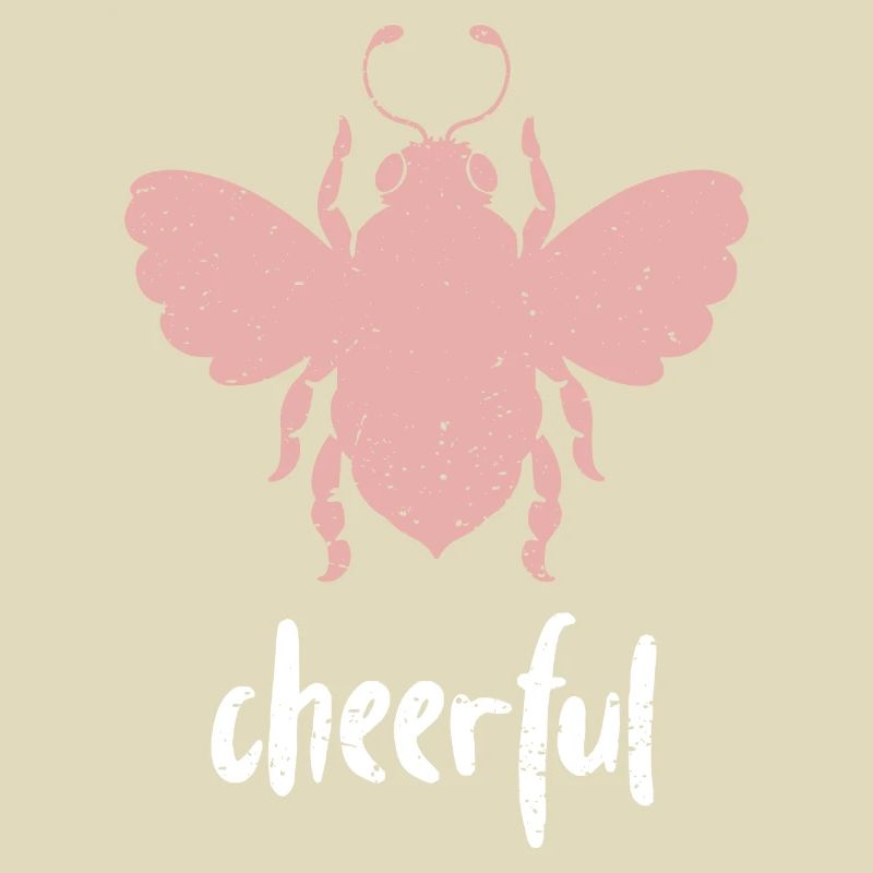 Pink Bee Cheerful Bee Be Cheerful