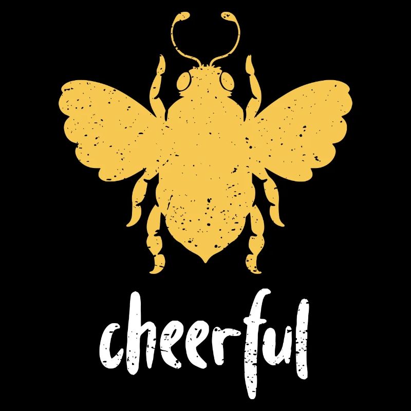 Yellow Bee Cheerful Bee Be Cheerful