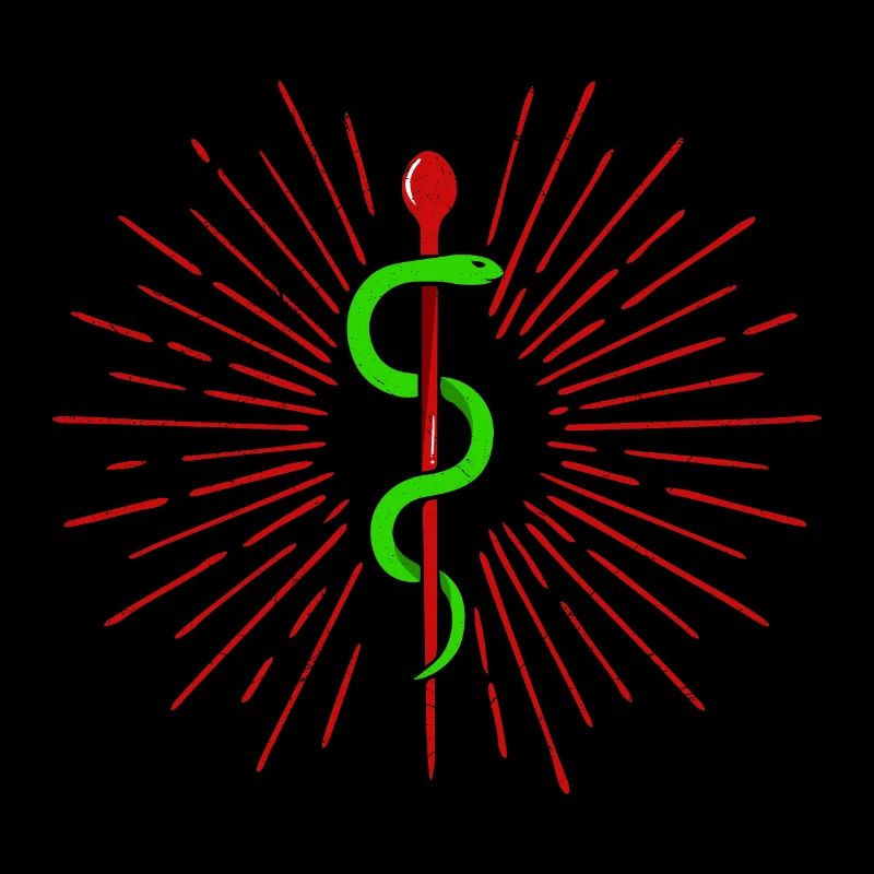 Symbol Asklepiosstab Doktor Geschenkidee