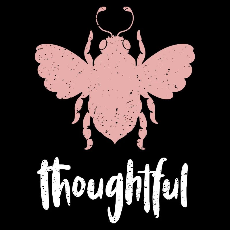 Pink Bee Thoughtful Bee Be Thoughtful