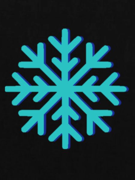 Geometric Blue Snowflake
