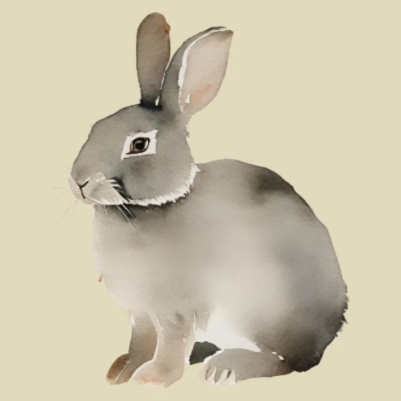 Rabbit with a plain background