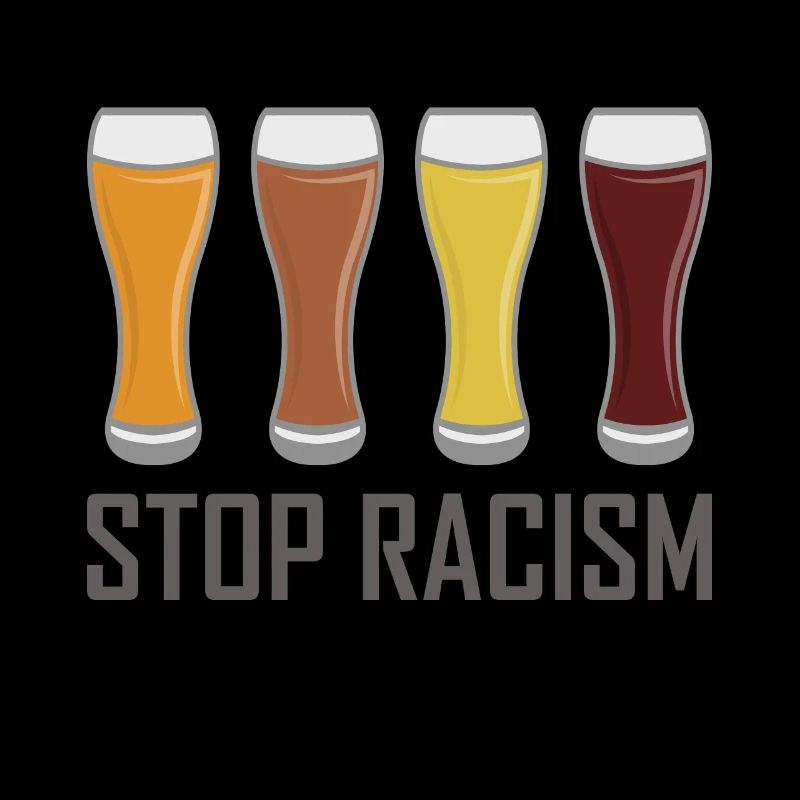 BIER LUSTIG STOP RASSISMUS Herren Geschenk