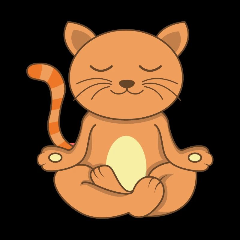 Namaste Meditierende Katze Yoga Katze