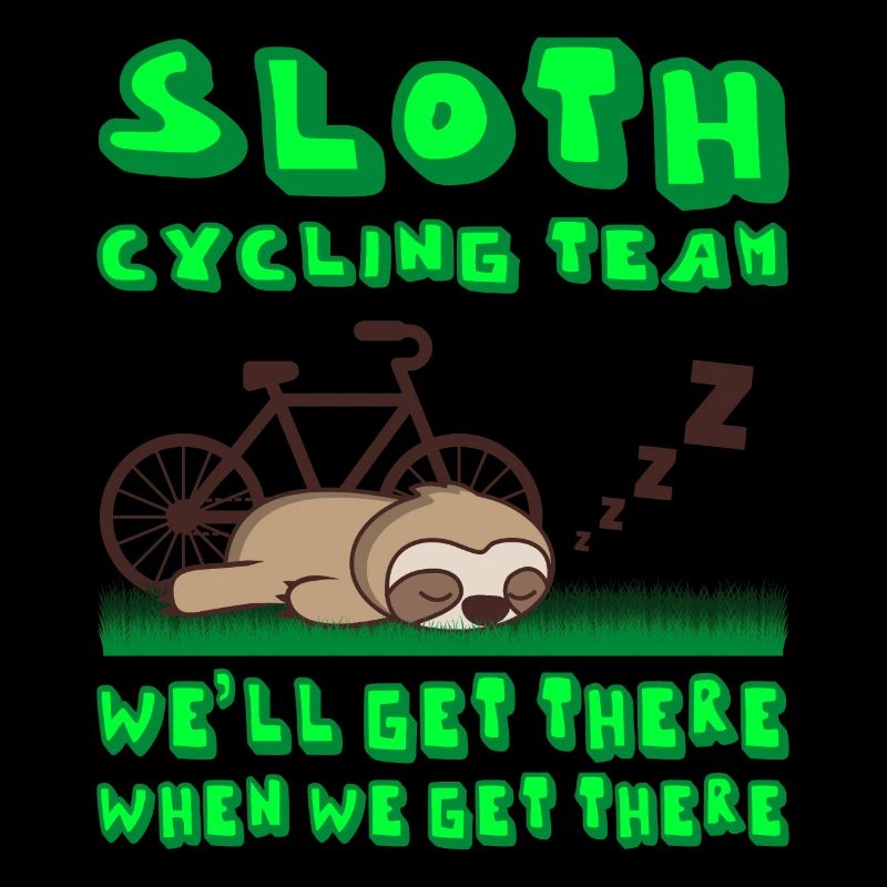 SLOTH CYCLING TEAM Bicycle Funny Cycling