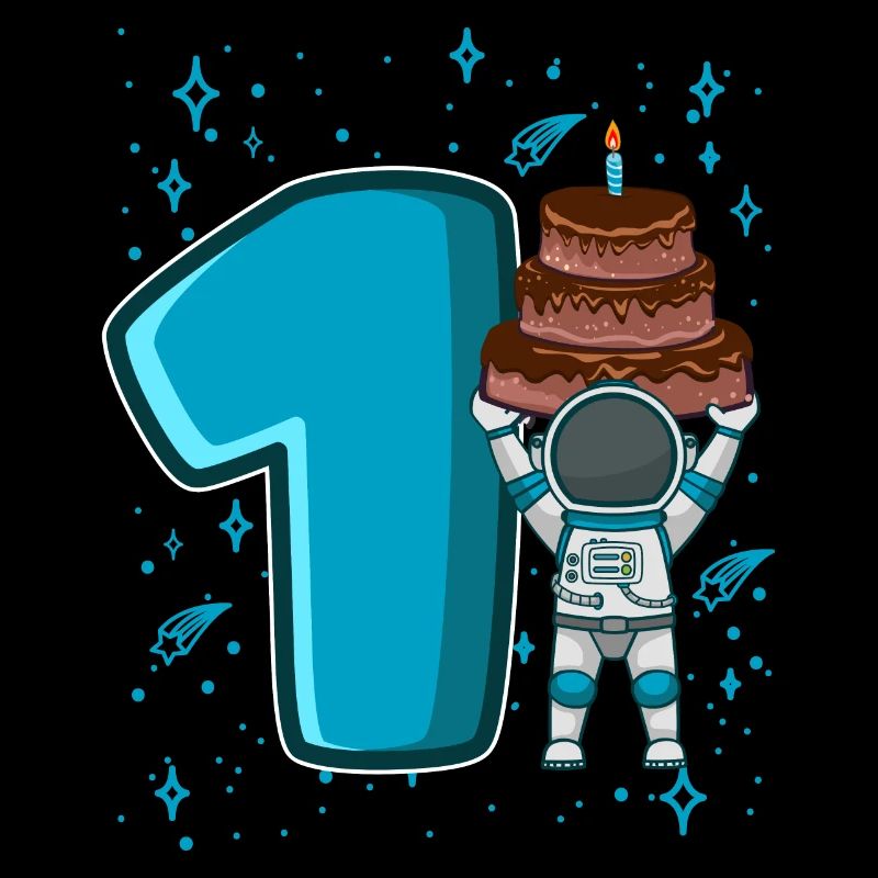 1 anniversaire jeune 1 année astronaute spatial