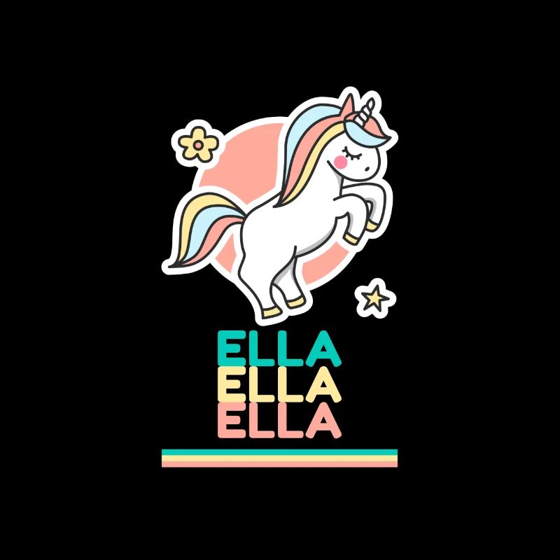 Ella Prénom Cadeau Douce Licorne