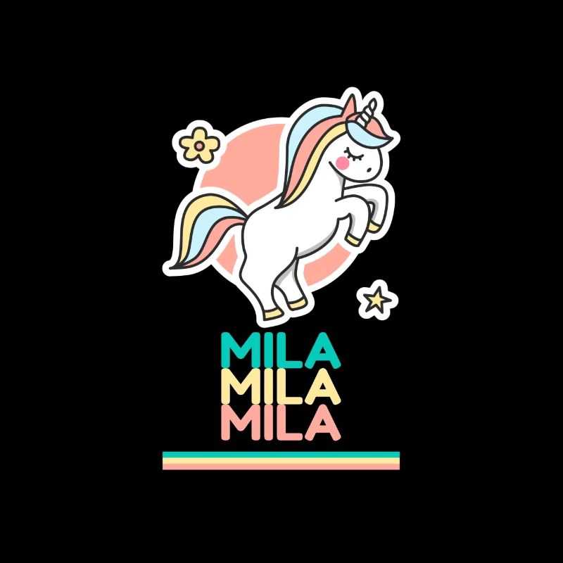 Mila Prénom Cadeau Douce Licorne
