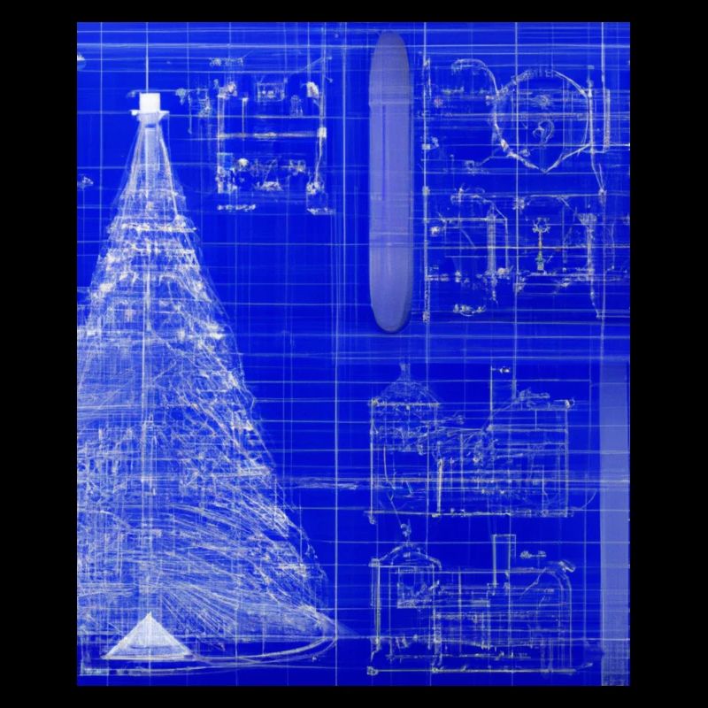 Christmas Christmas Tree Schematic Blueprint