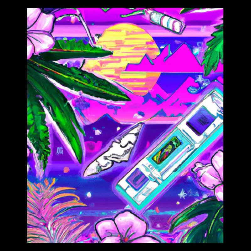 Synthwave Sun Hawaii Vaporwave Esthétique