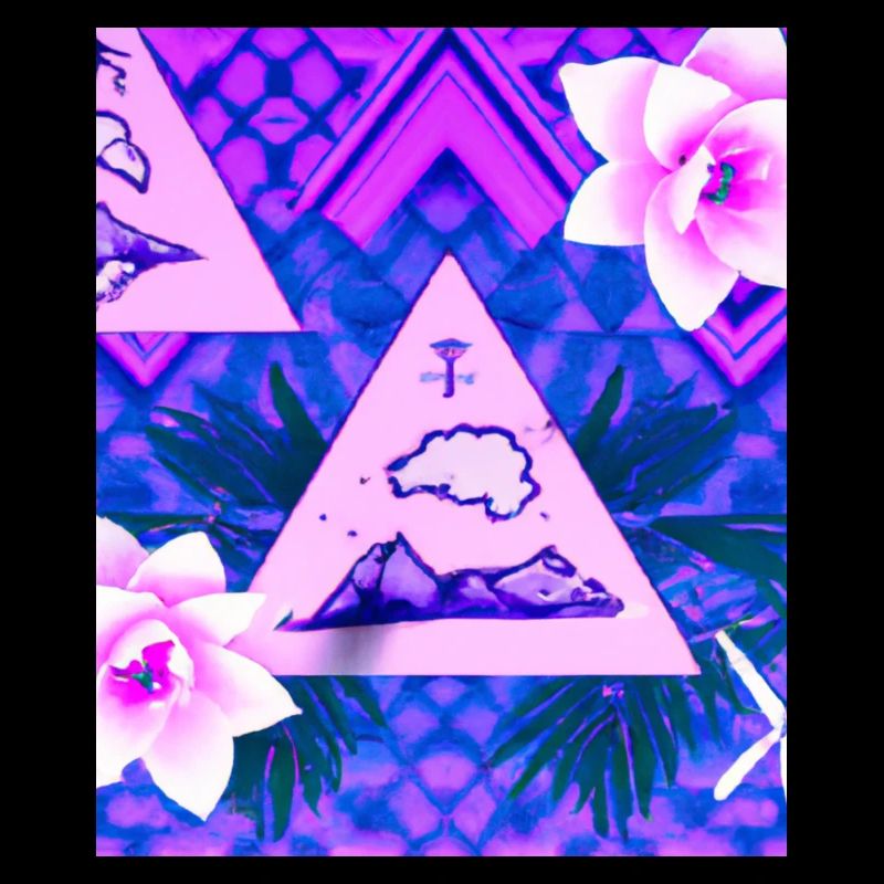 Synthwave Sun Hawaii Vaporwave Aesthetic