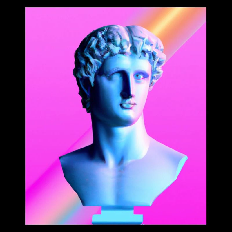 Vaporwave Statue Buste romain