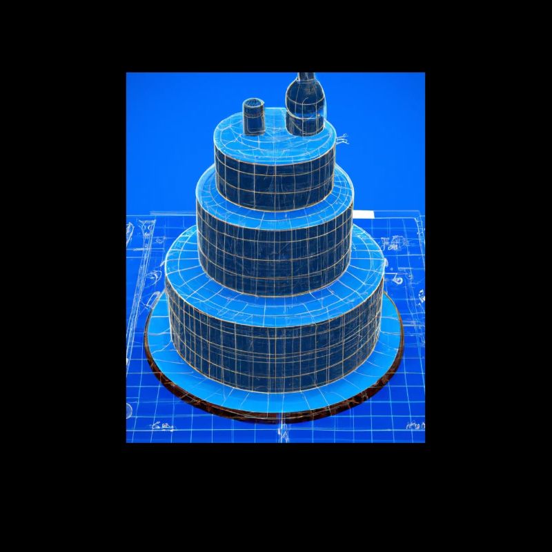 Cake Blueprint Pastry Chef Cake Baking
