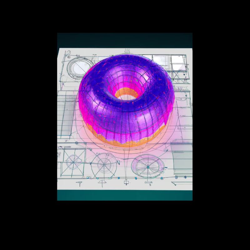 Donut Blueprint Chef Pâtissier Gâteau Cuisson